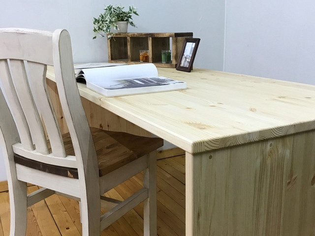 無垢材板脚デスク 無垢材板脚デスク