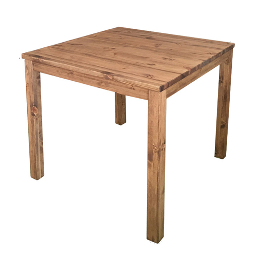 パイン材木製脚幕板テーブル