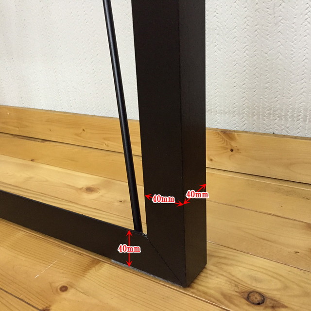 ロ型スチールプレート脚 寸法 ロ型スチールプレート脚 寸法